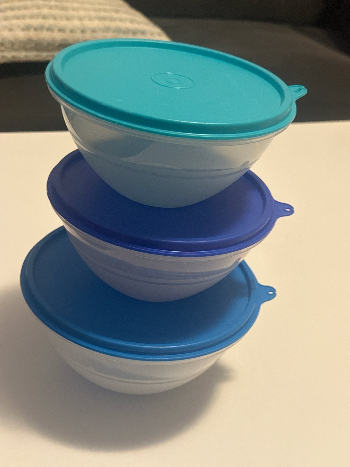 Tupperware Wonderkommenset - 3-delig, Huis en Inrichting, Gebruikt, Blauw, Luchtdicht, Ophalen of Verzenden