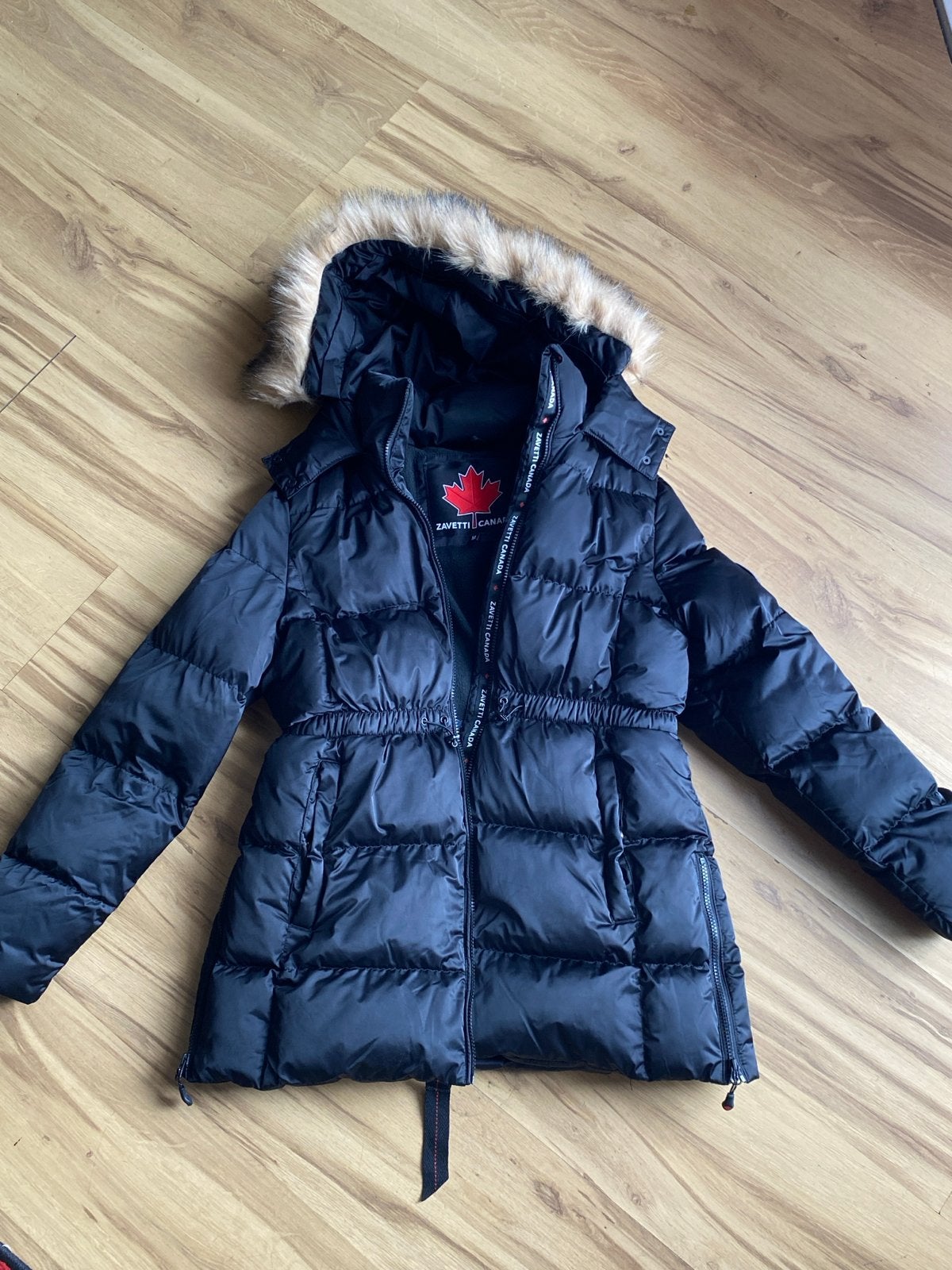 Zavetti Canada winterjas met bontkraag, Ophalen of Verzenden, Nieuw, Maat 38/40 (M), Zwart