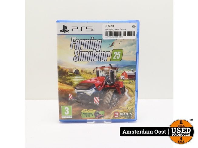 Playstation 5 Game : Farming Simulator 25, Playstation, Zo goed als nieuw, Support@playstation.com, 2207 Bridgepointe Parkway
San Mateo, CA 94404
United States