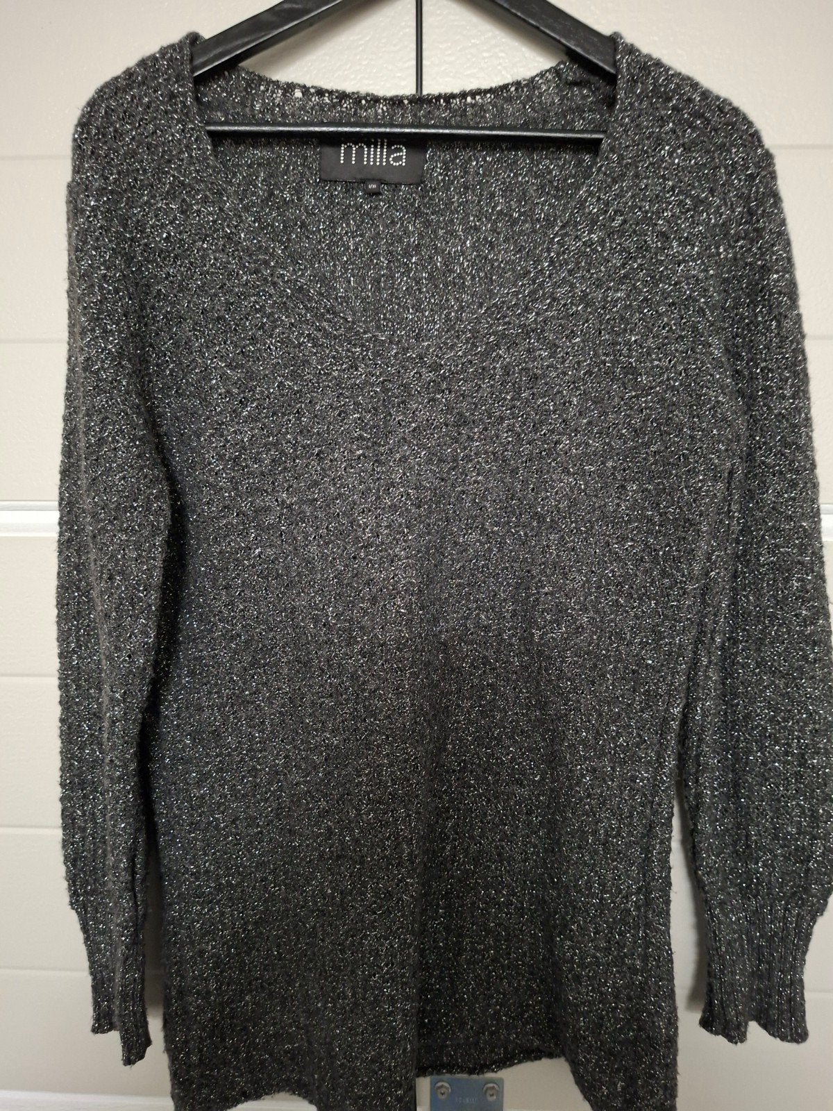 Milla Trui Maat L/XL - Stijlvolle Glittertrui, Maat 46/48 (XL) of groter, Ophalen of Verzenden, Milla, Grijs