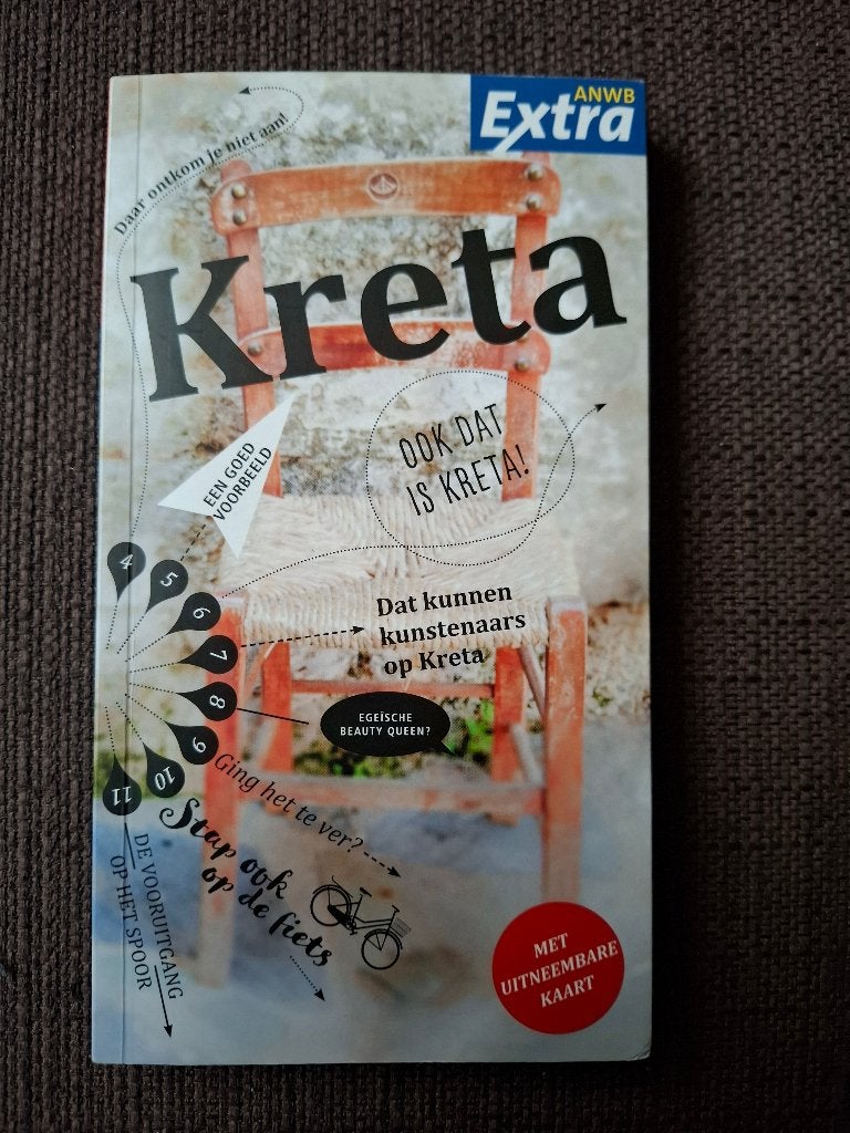 ANWB reisgids - Kreta + kaart, Gelezen, Europa, Ophalen of Verzenden, Reisgids of -boek