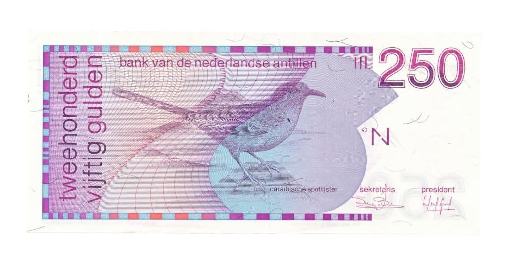 Nederlandse Antillen 250 gulden 1986, Postzegels en Munten, Bankbiljetten | Nederland, Ophalen of Verzenden, 250 gulden, Los biljet