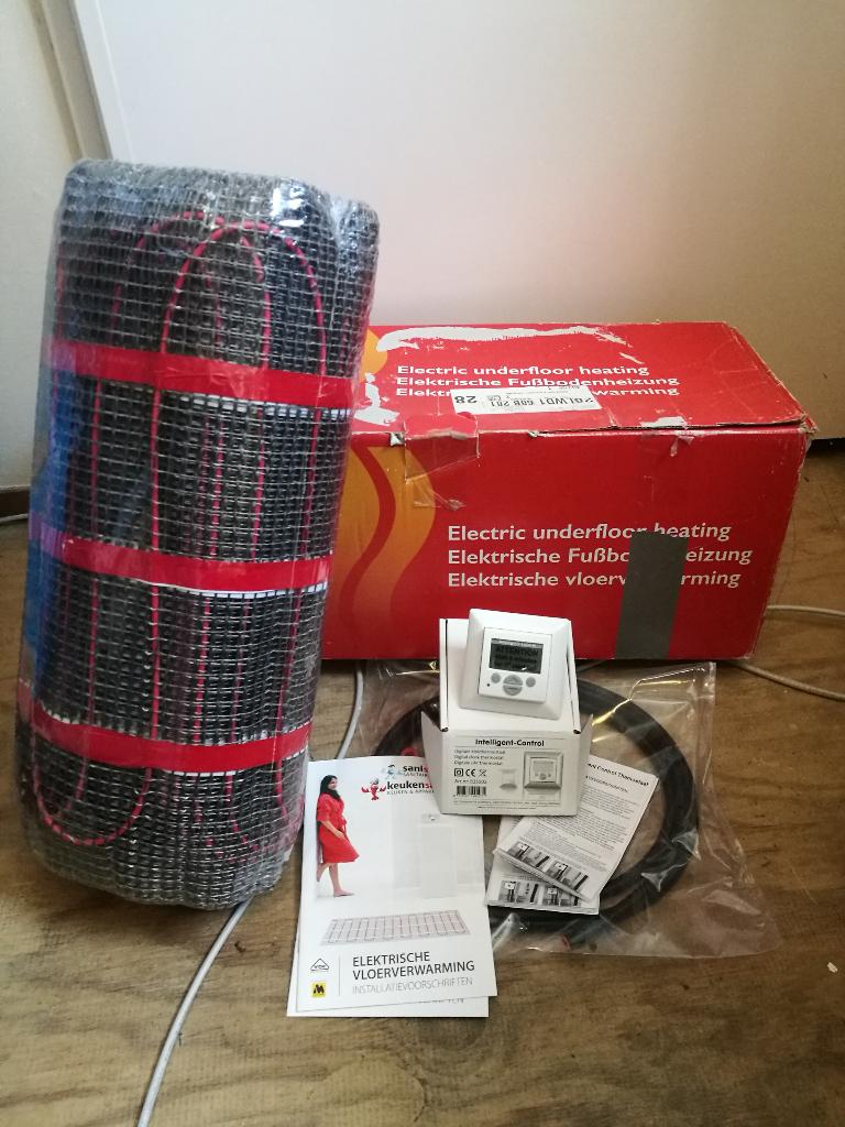Sanisale Elektrische Vloerverwarming 8m2 + Thermostaat, Ophalen, Minder dan 30 cm, Hoog rendement (Hr), Overige typen