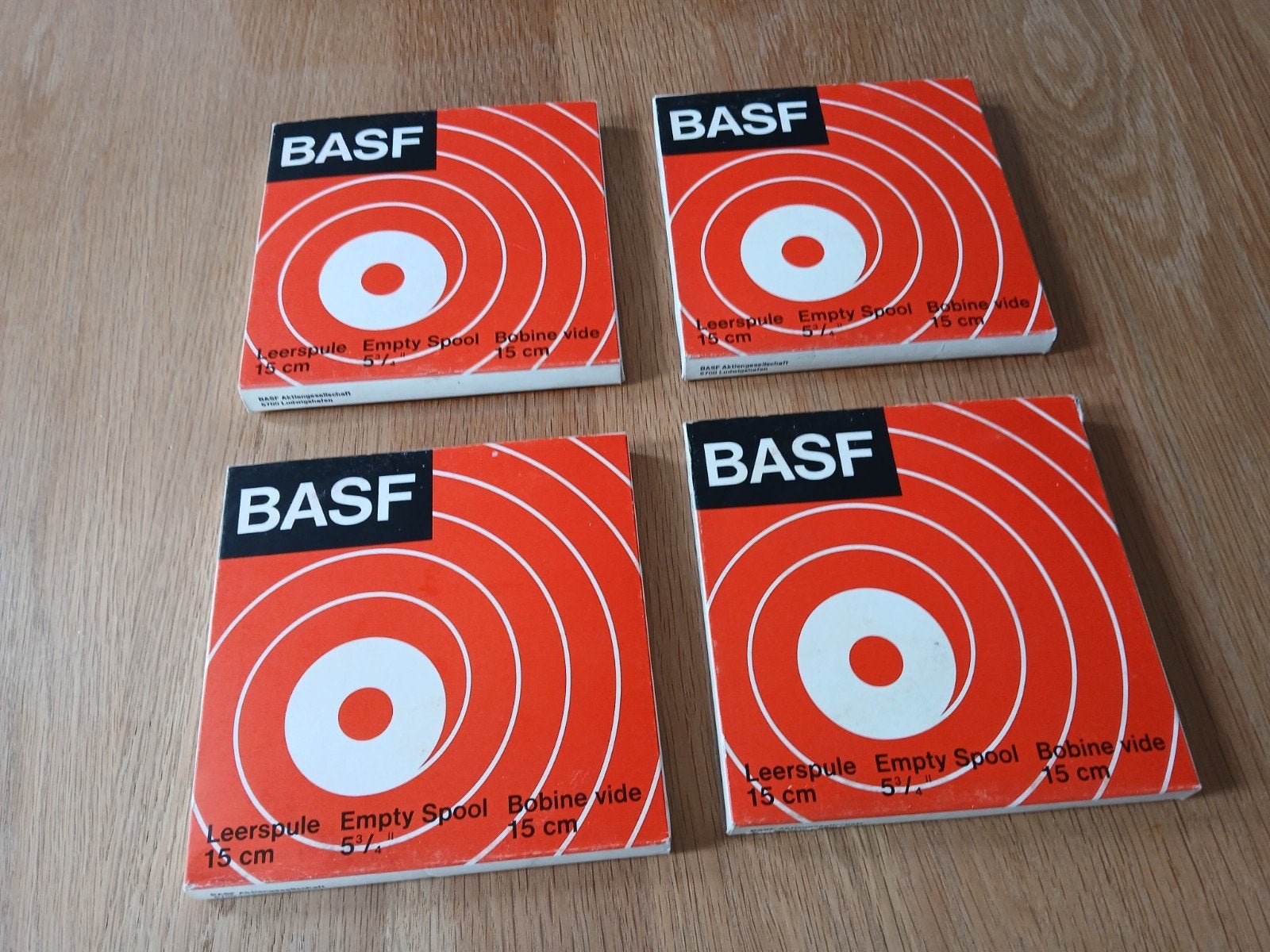 Basf 4 nieuwe lege 15cm spoelen, Ophalen, Onderdeel