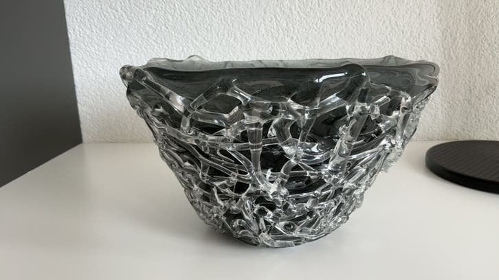Glazen schaal, Ophalen of Verzenden, Zo goed als nieuw, Rond, Glas