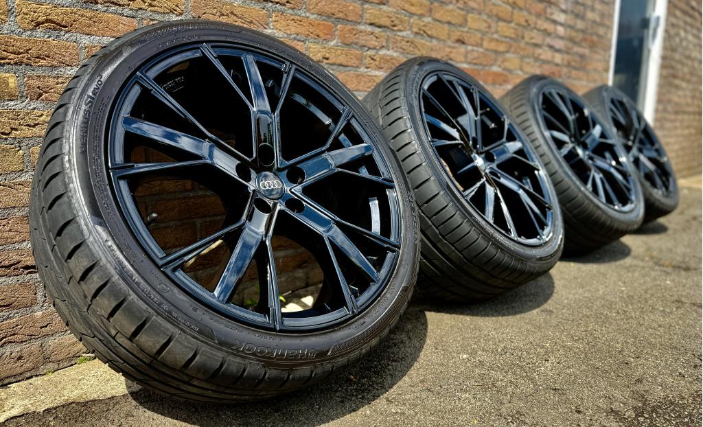 Audi VW GUNNER style Q3 A6 A7 velgen 20 inch met zomerbanden, Niet ingevuld, Gebruikt, 265 mm, Banden en Velgen