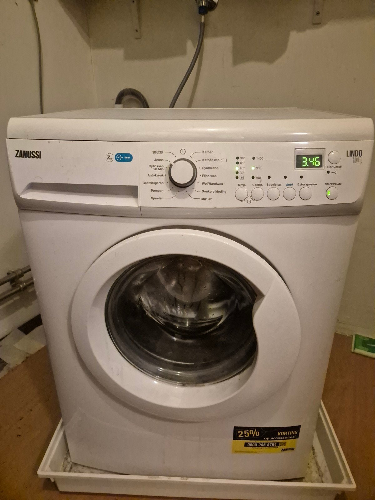 wasmachine zanussi 7 Kg, Witgoed en Apparatuur, Wasmachines, Ophalen, 1200 tot 1600 toeren