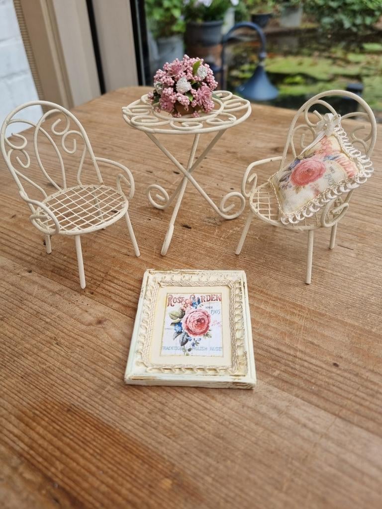 Lief tuinsetje voor het poppenhuis 1.12, Ophalen of Verzenden, Zo goed als nieuw, Poppenhuis