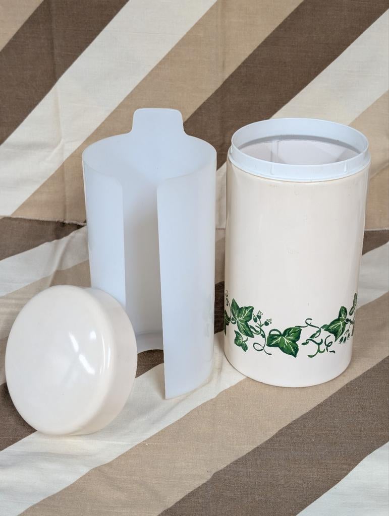 Vintage Brabantia beschuitblik met klimop decoratie, Ophalen of Verzenden