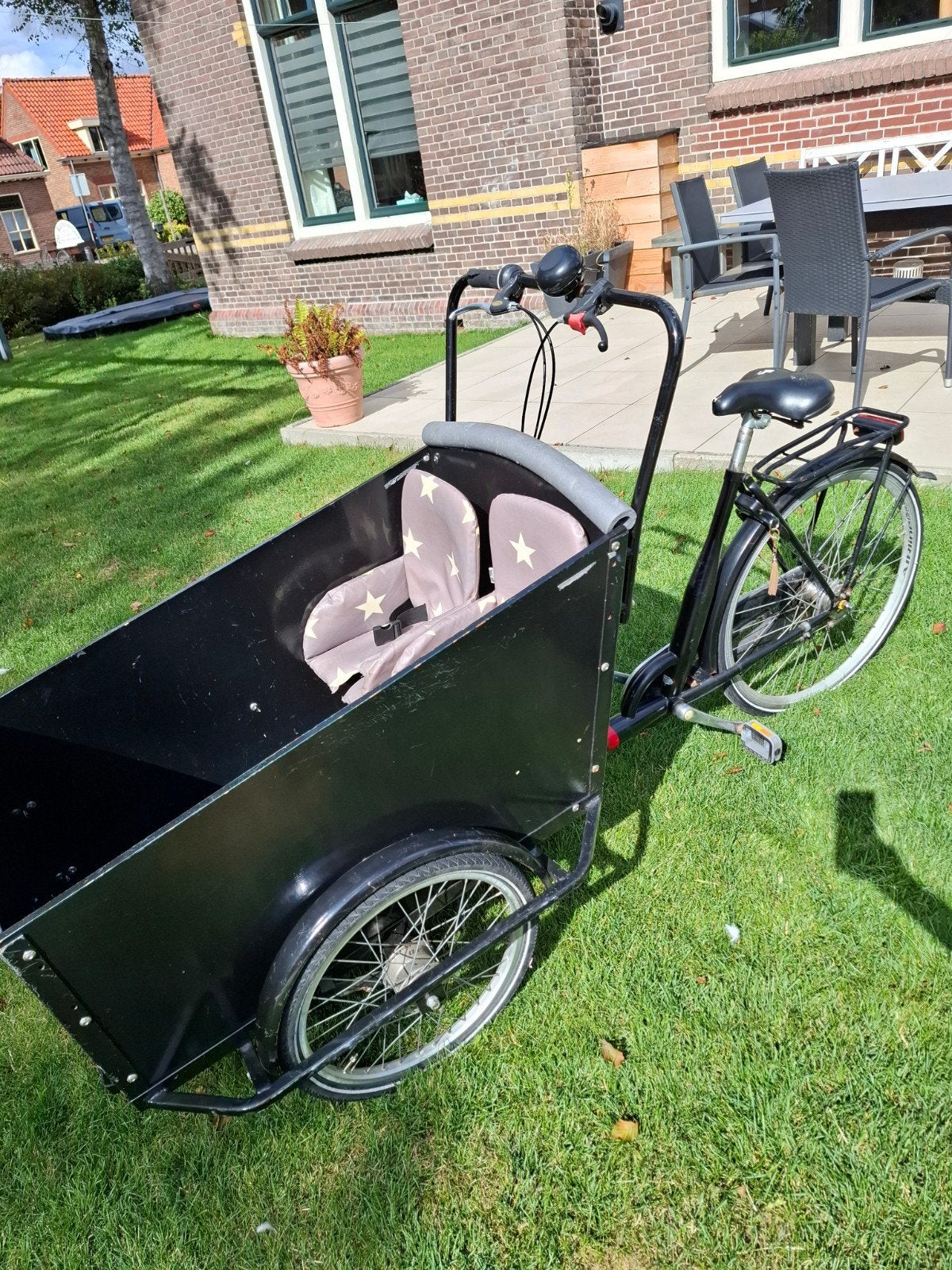 Bakfiets zonder ondersteuning, 3 versnellingen, Fietsen en Brommers, Fietsen | Bakfietsen, Gebruikt, 2 kinderen, Trommelrem, Ophalen