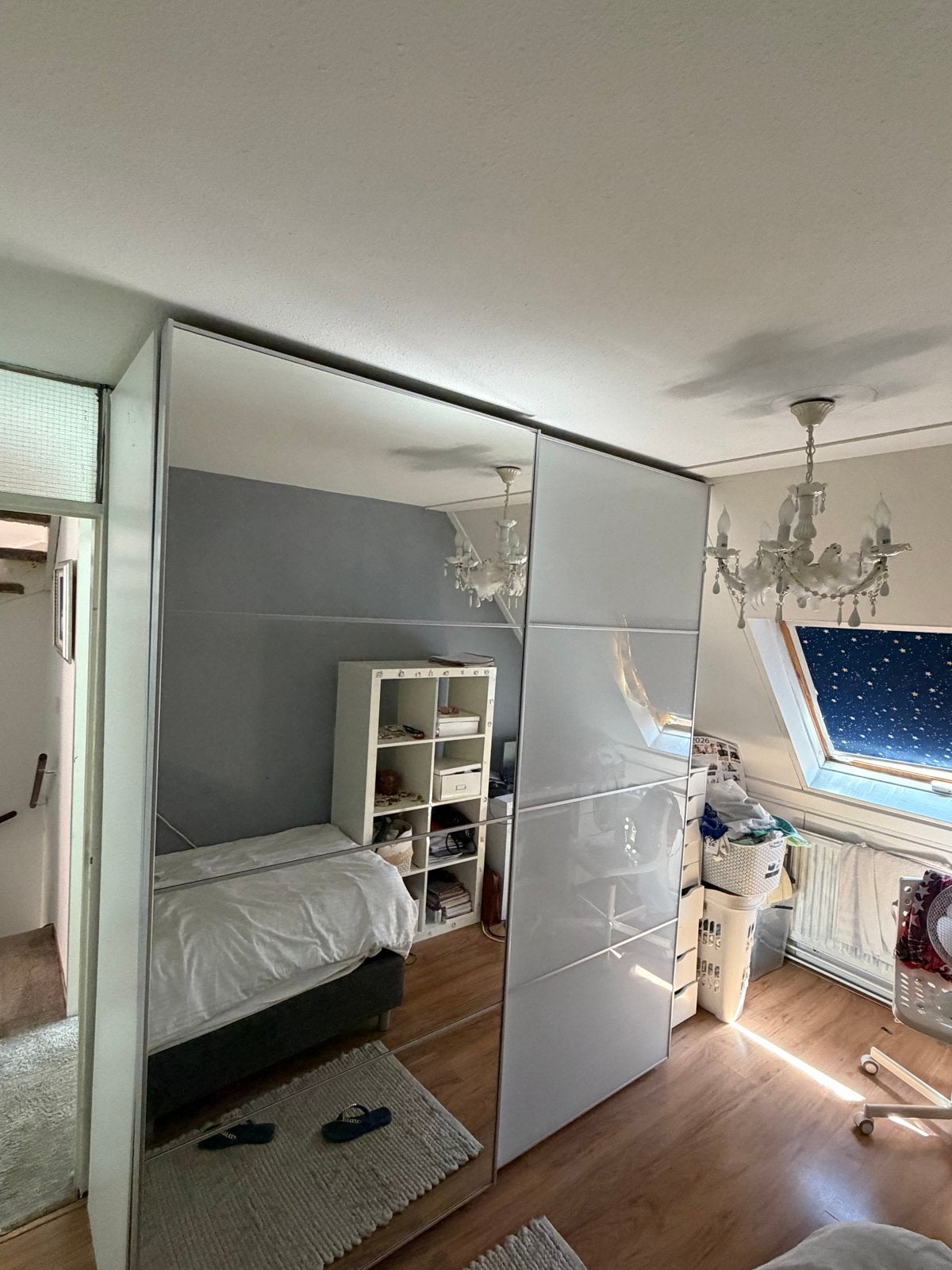 Ikea kast met spiegeldeuren, Huis en Inrichting, Kasten | Kledingkasten, Ophalen, Overige materialen, Gebruikt, 200 cm of meer