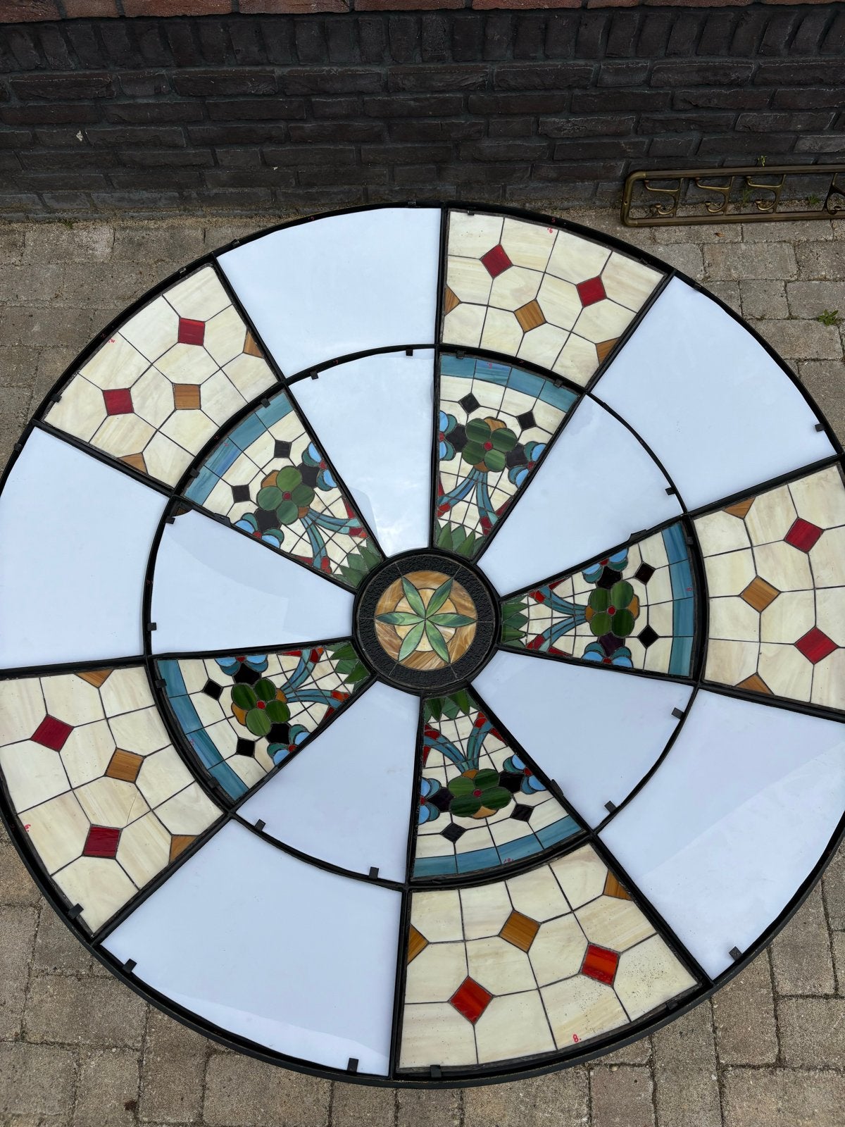 Grote Art Nouveau Tiffany-stijl plafond decoratie(1.5m), Ophalen