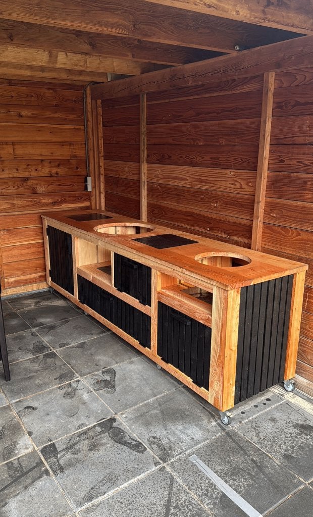 Buitenkeuken INCLUSIEF Kamado Joe Classic & Junior, Tuin en Terras, Ophalen, Zo goed als nieuw, Vrijstaand, Kamado Joe