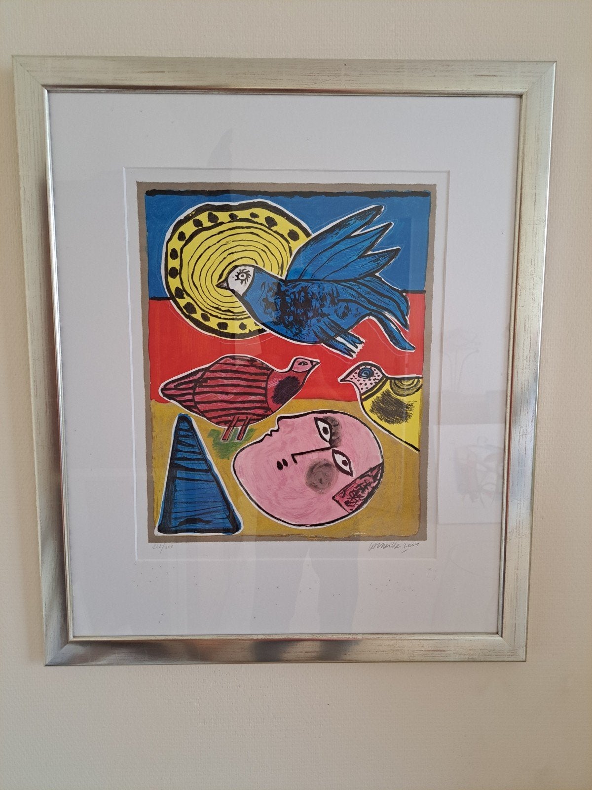 Corneille - Mooie Litho uit 2001 - Nummer 242/300, Gesigneerd, Ophalen of Verzenden, Dieren en Natuur, Lithografie