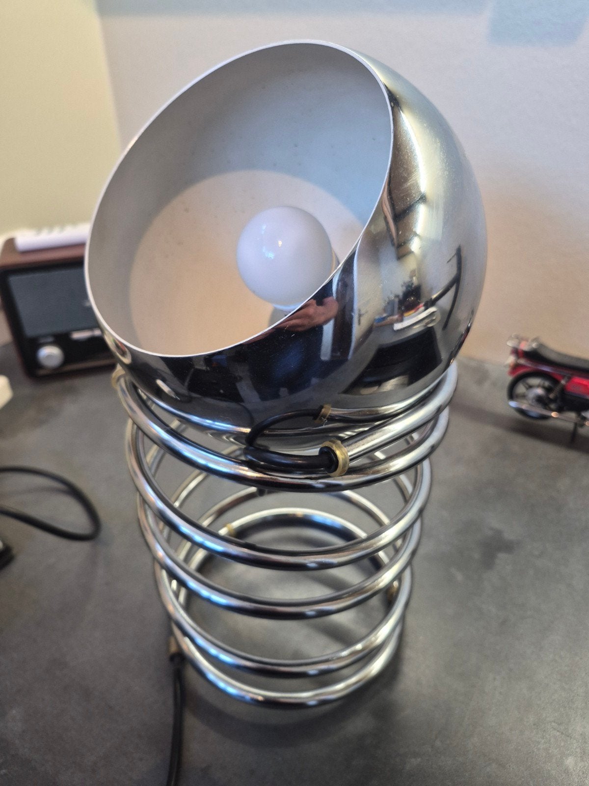 Vintage Gepo spiraal tafellamp, Gebruikt, Overige merken, Vintage, Sfeerlamp