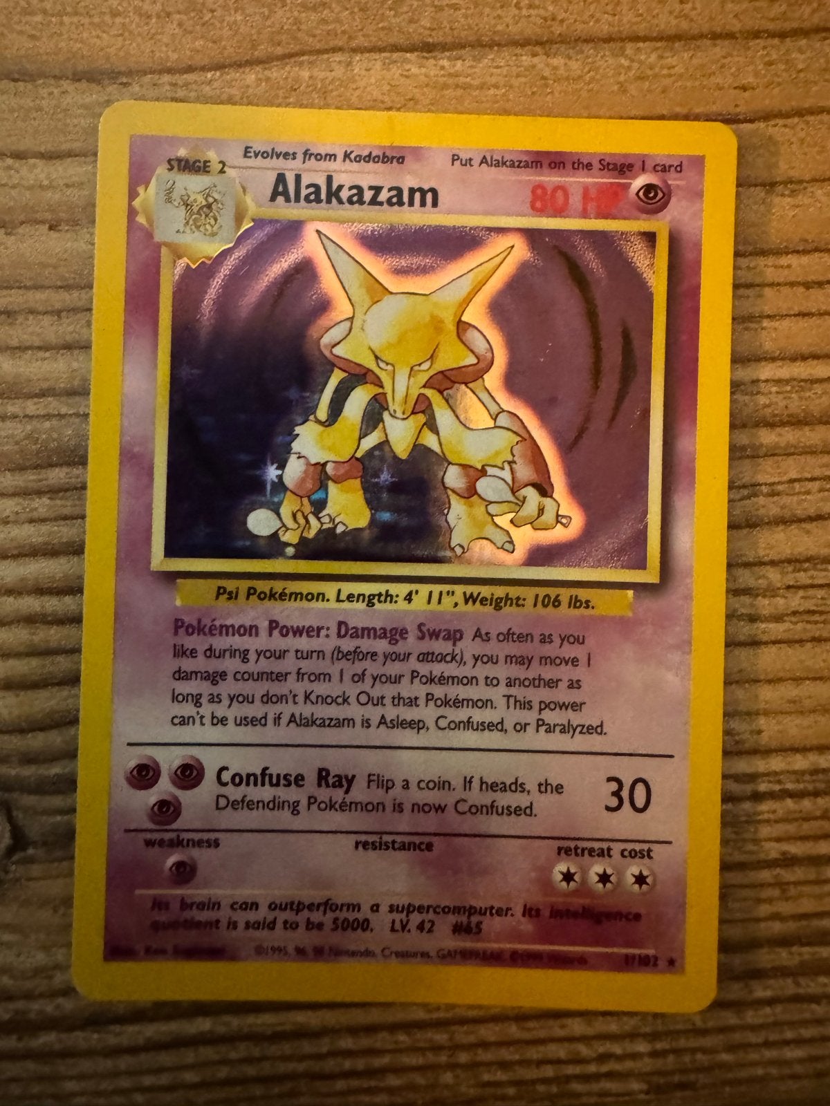 Alakazam Pokémon kaart - Base Set (1999), Ophalen of Verzenden, Losse kaart