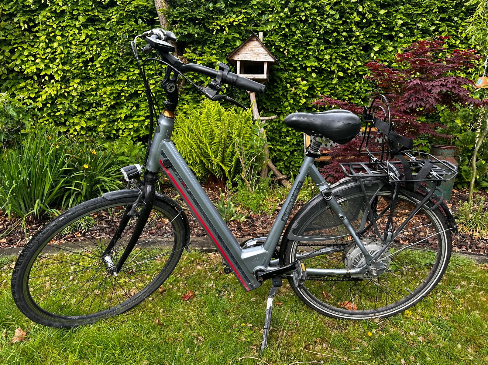 Elektrische damesfiets Sparta GL blauw/grijs 57/28 inch, Fietsen en Brommers, Elektrische fietsen, Ophalen, Sparta, Zo goed als nieuw