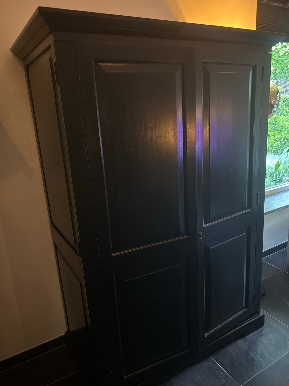 Teakhouten computerkast, Huis en Inrichting, Kasten | Computermeubels, Ophalen, Gebruikt, 70 tot 120 cm, Teakhout