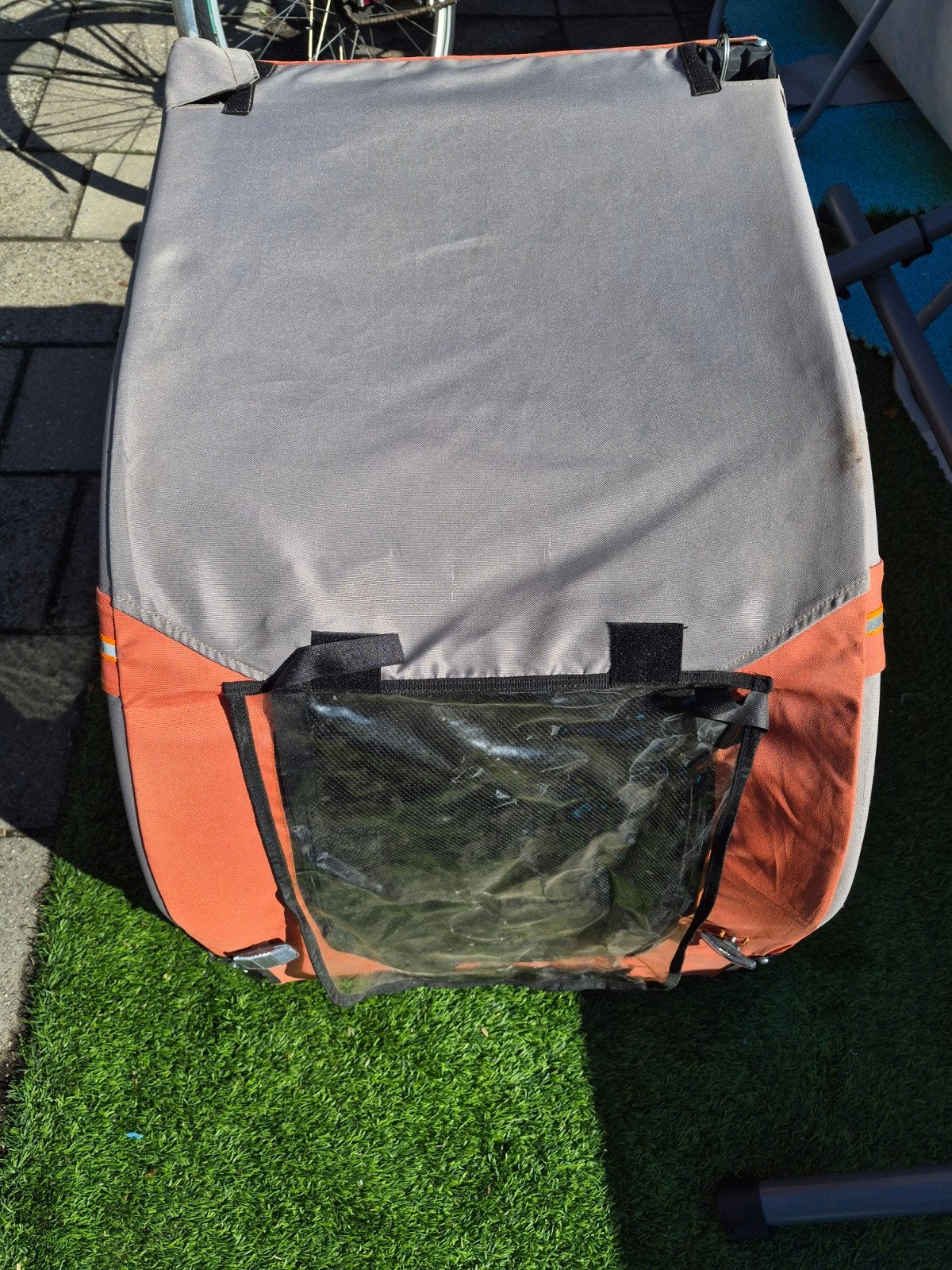 Fietskar om allerhande mee te vervoeren - Oranje/Grijs, Fietsen en Brommers, Fietsaccessoires | Aanhangers en Karren, Ophalen