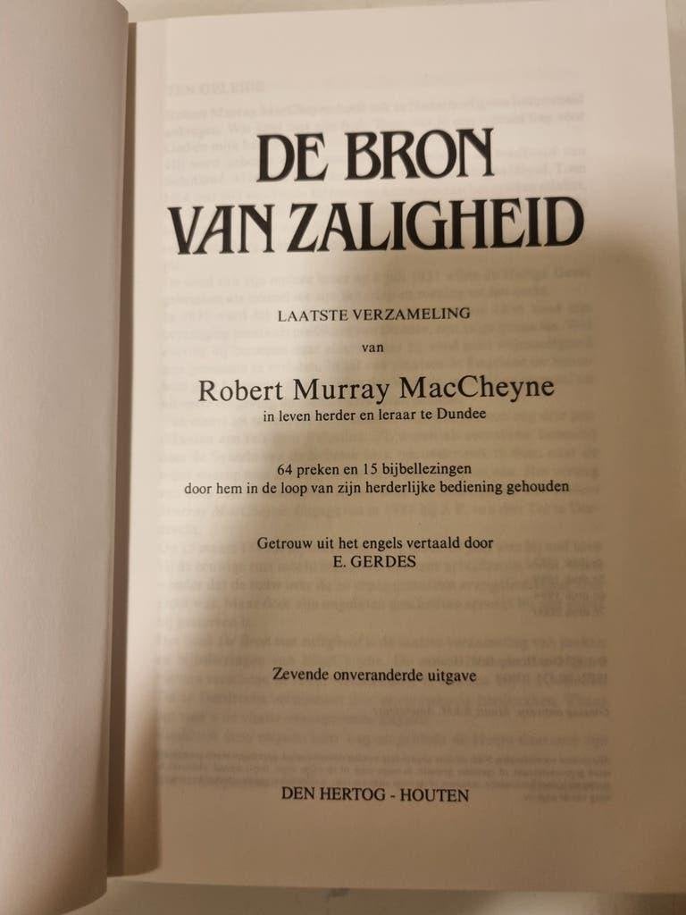 Robert Murray Maccheyne. De Bron van Zaligheid., Ophalen of Verzenden, Gelezen, Christendom | Protestants