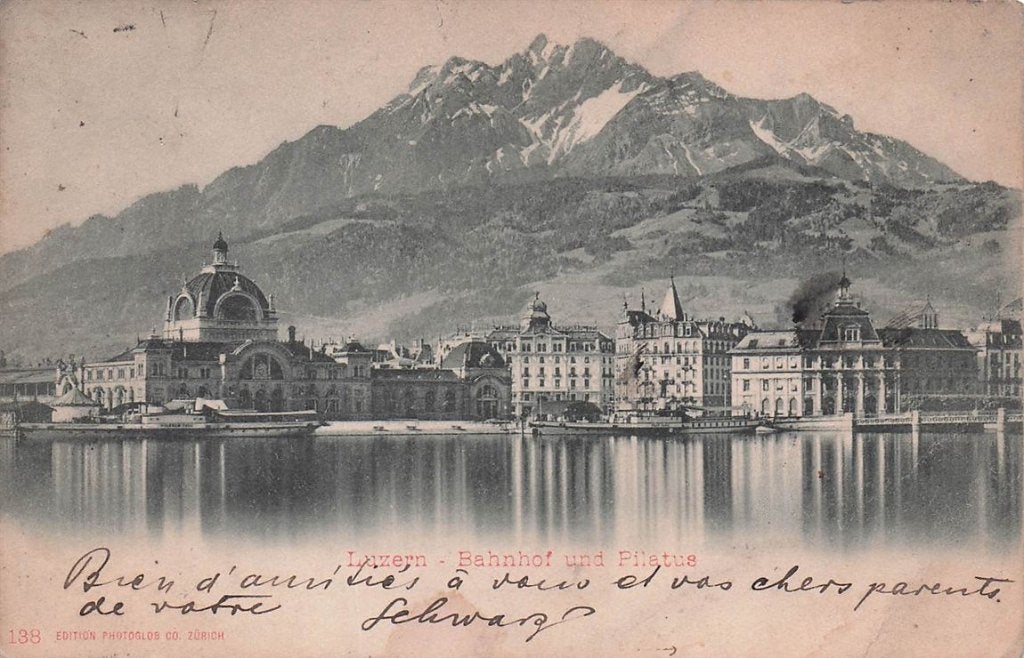 702-466-023 Luzern Bahnhof Und Pilatus, Ophalen of Verzenden, Voor 1920, Overig Europa