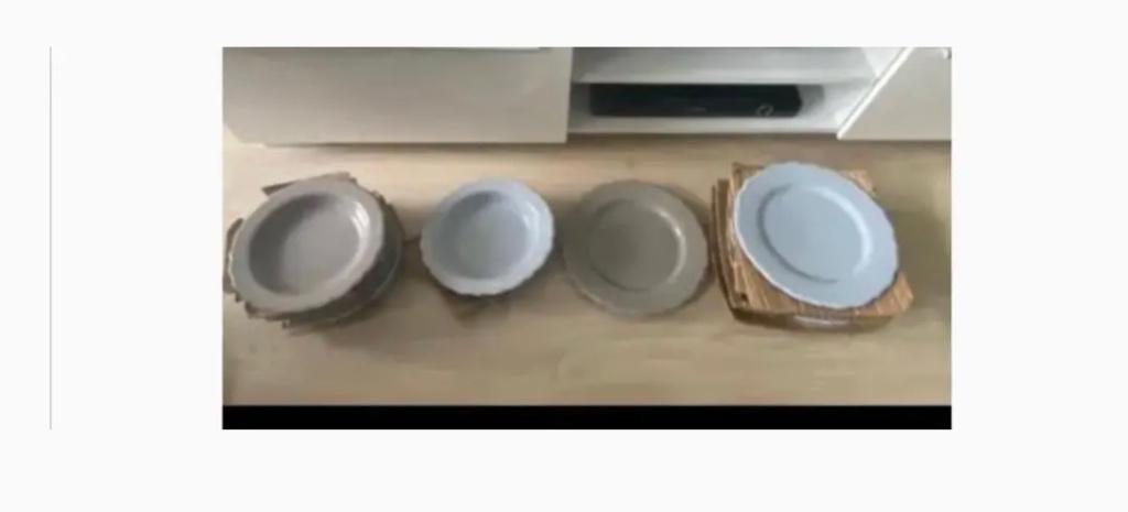 Borden xenos blauw grijs dinerborden servies, Huis en Inrichting, Gebruikt, Ophalen of Verzenden, Bord(en), Overige stijlen