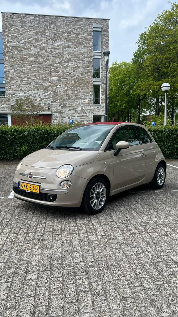 Fiat 500 1.2 C 2013 Beige, Auto's, Fiat, Voorwielaandrijving, 4 cilinders, Bruin, Handgeschakeld