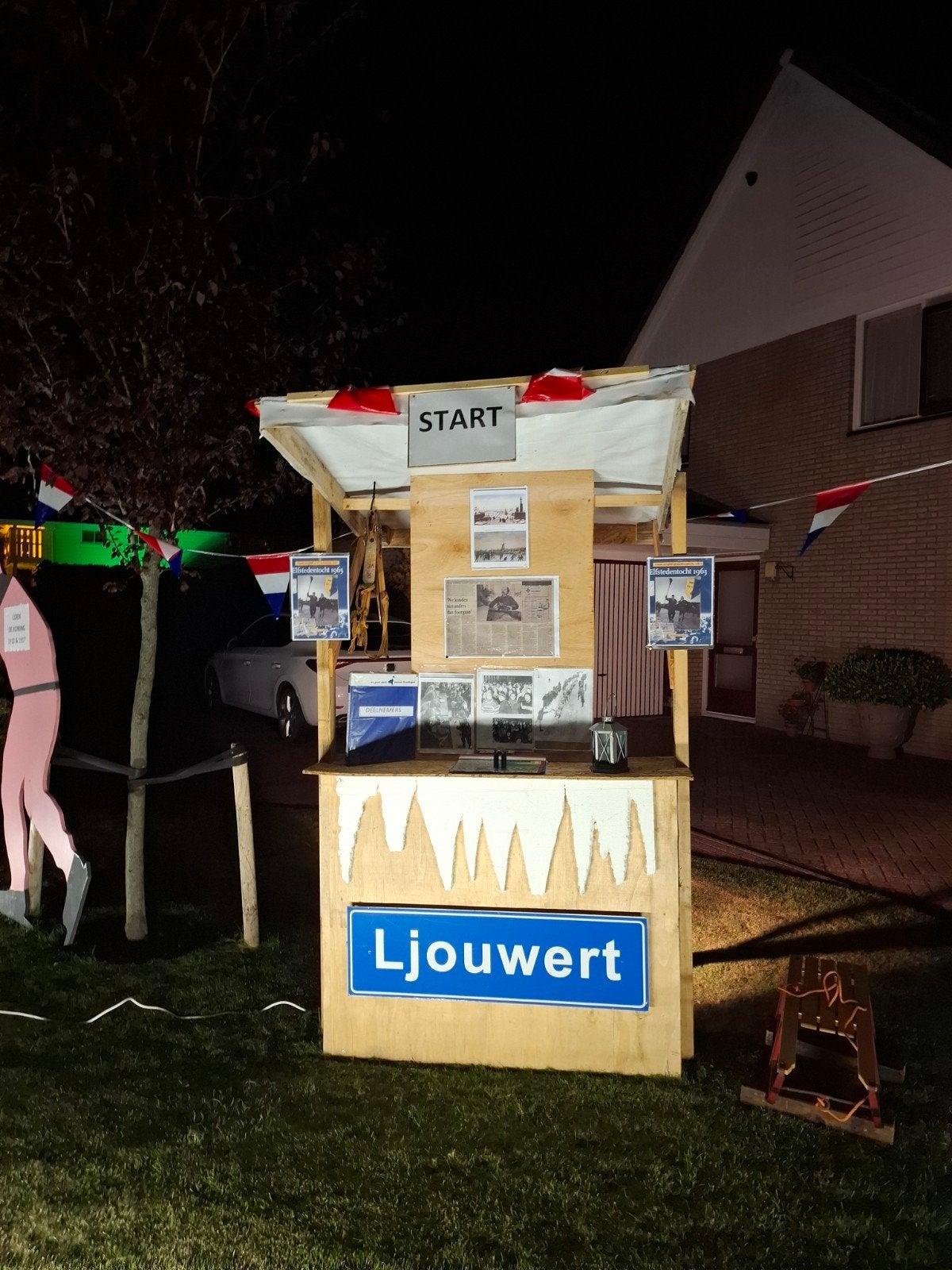 straatversiering elfstedentocht, Ophalen