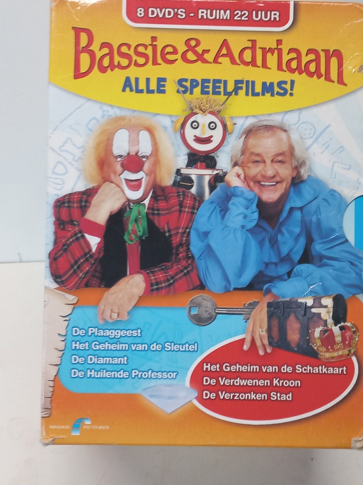 Bassie & Adriaan: Alle Speelfilms! (8 DVD Boxset), Ophalen of Verzenden, Gebruikt