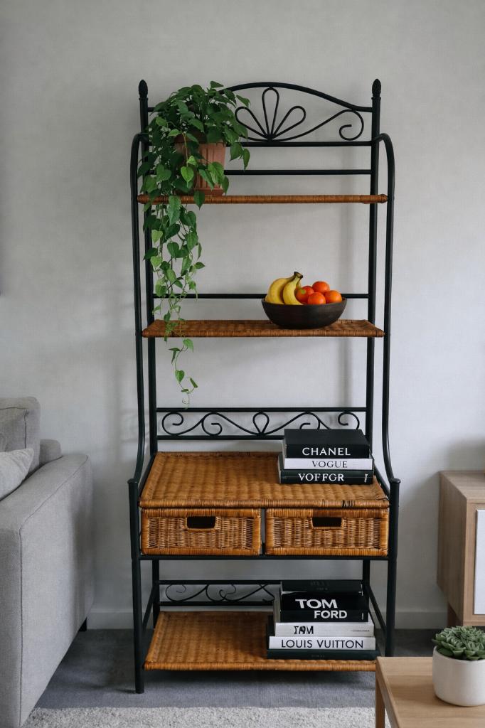 Vintage Wandkast van Rotan en metaal, rohe, vintage, rattan, Huis en Inrichting, Kasten | Wandmeubels, Ophalen, Met plank(en)