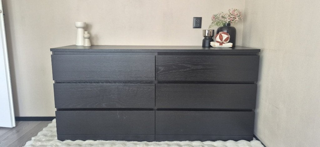 Ikea malm kast ladekast zwart 160cm breed, Huis en Inrichting, Kasten | Ladekasten, Ophalen, Overige materialen, Gebruikt, 5 laden of meer