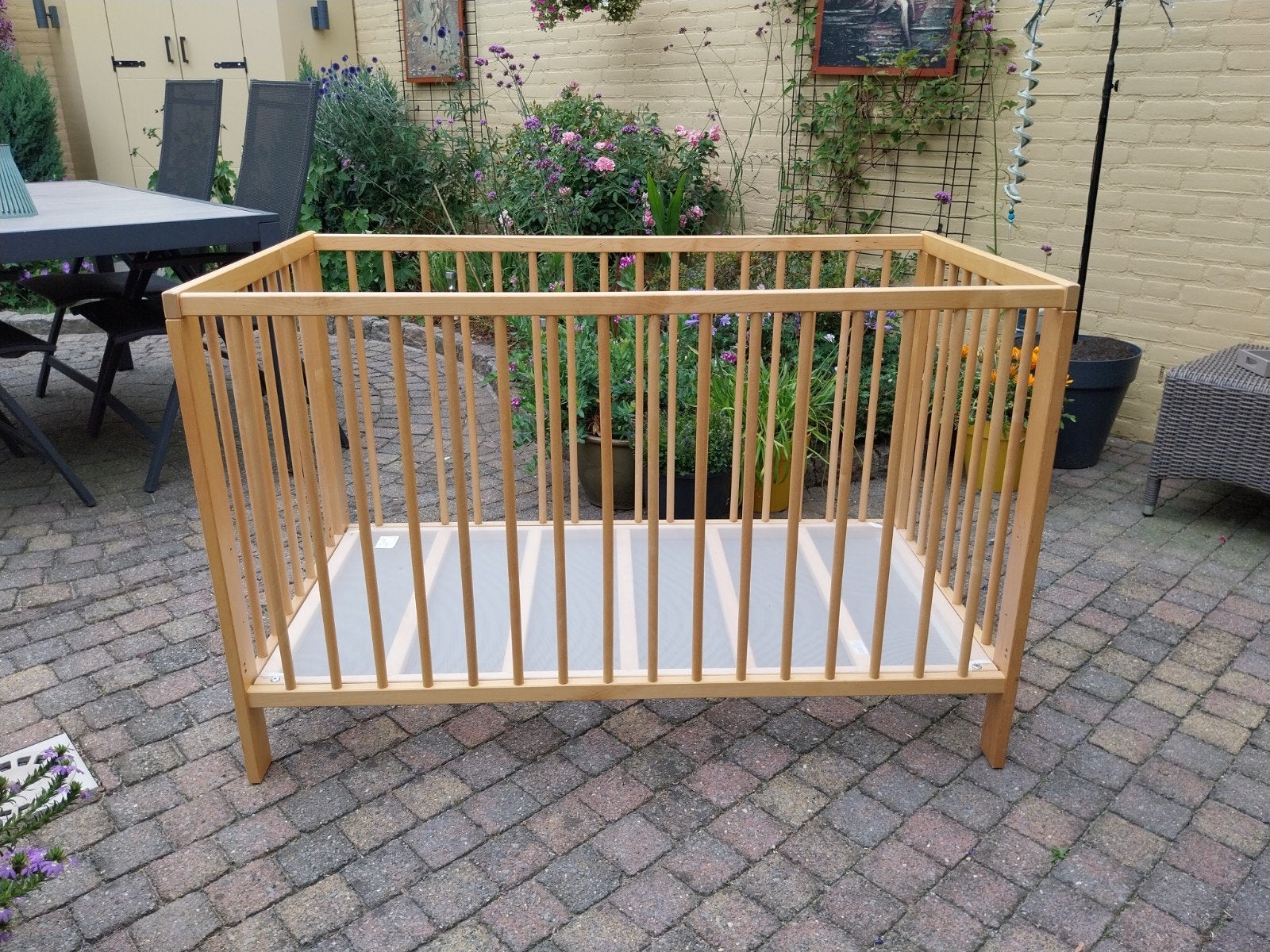 Ledikantje/bedje 60 x 120 met toebehoren, Ophalen, Zo goed als nieuw, Ledikant