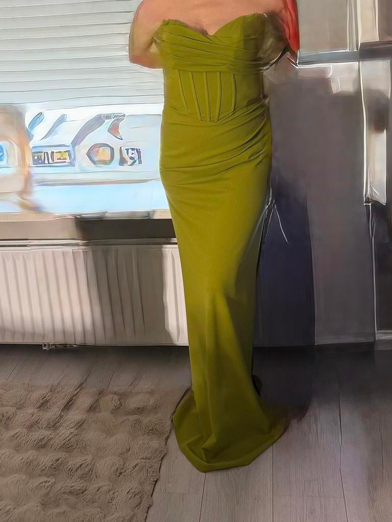 Groene gala jurk, Kleding | Dames, Ophalen of Verzenden, Zo goed als nieuw, Groen, Galajurk