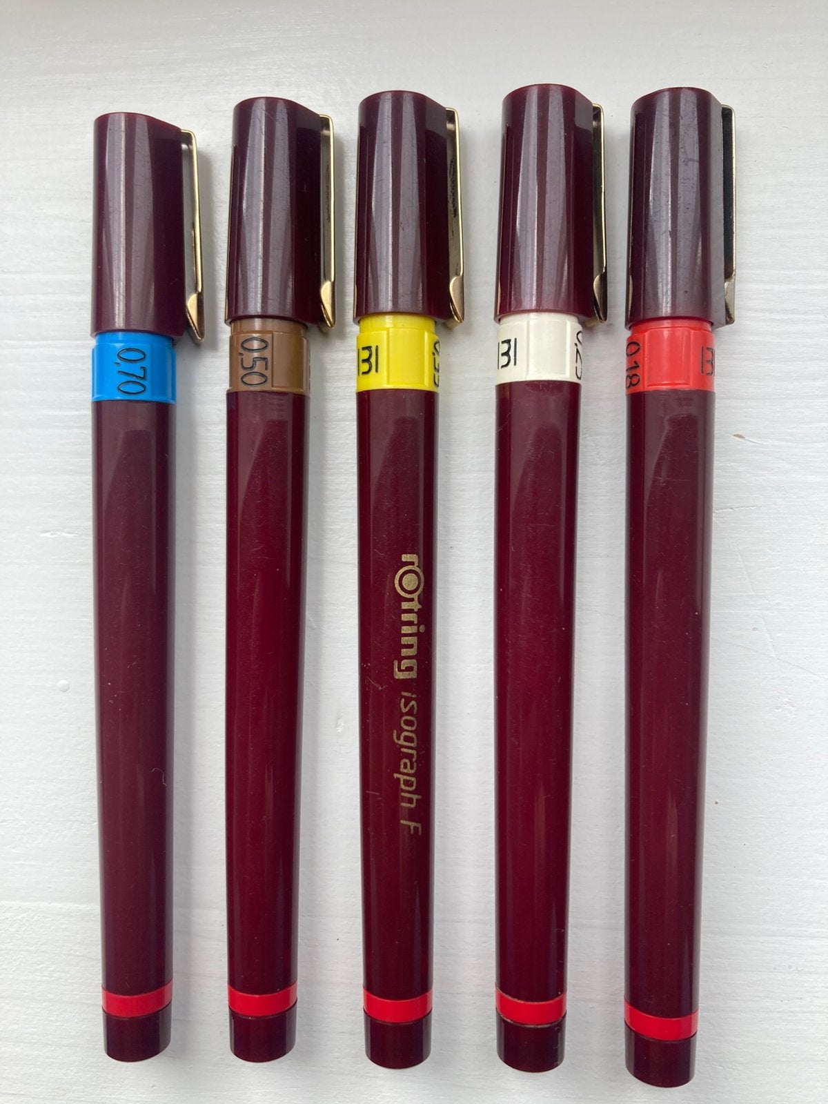 Rotring Isograph ‘F’ tekenpennen, Ophalen of Verzenden, Gebruikt, Vulpen, Overige merken