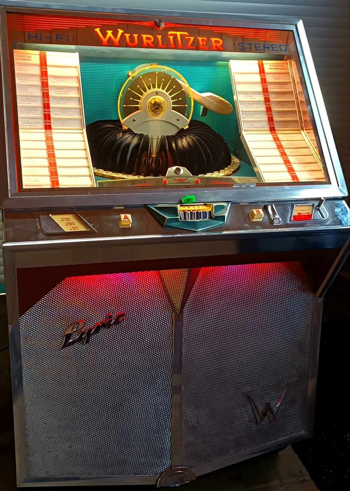 Wurlitzer Jukebox - Vintage Stereo Jukebox, Verzamelen, Gebruikt, Wurlitzer, 1960 tot 1970, Ophalen