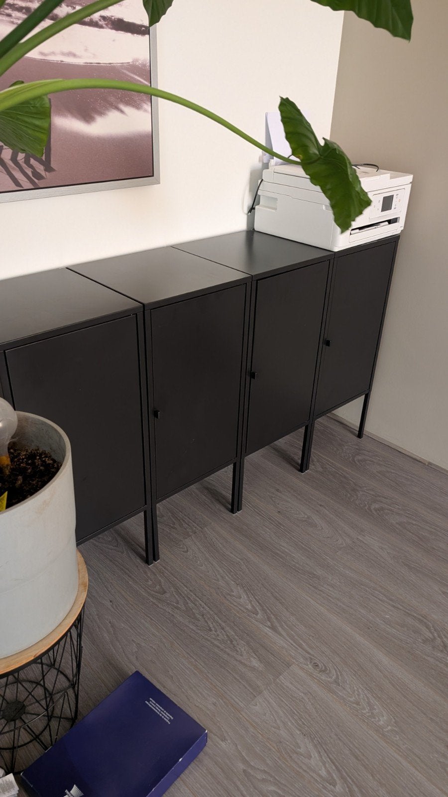 IKEA LIXHULT Kast Zwart metal- 4 stuks, Ophalen, Overige materialen, Minder dan 50 cm, Modern, minimalistisch