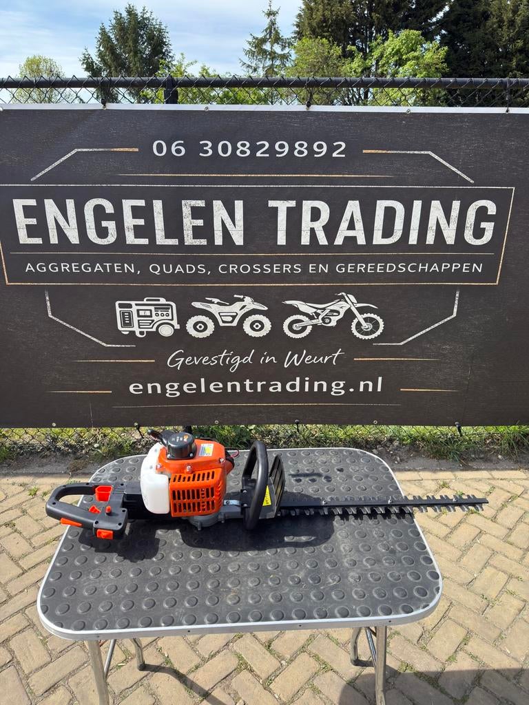 Sterke benzine heggenschaar nieuw in doos, Ophalen, Nieuw, Benzine