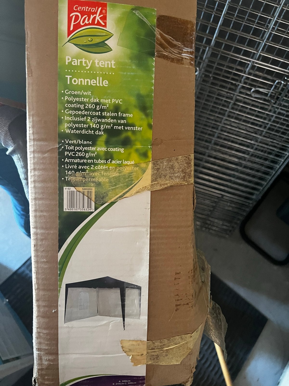 Central Park Partytent Groen/Wit, Ophalen of Verzenden, Nieuw