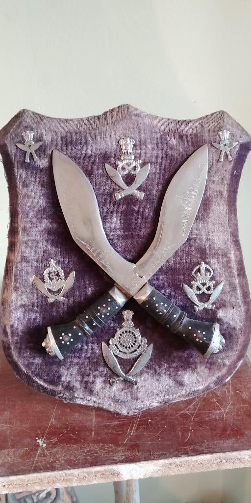 Wandplaquette van de Gurkha's  Millitair herdenkingsschild, Ophalen of Verzenden, Landmacht, Overige gebieden, Embleem of Badge