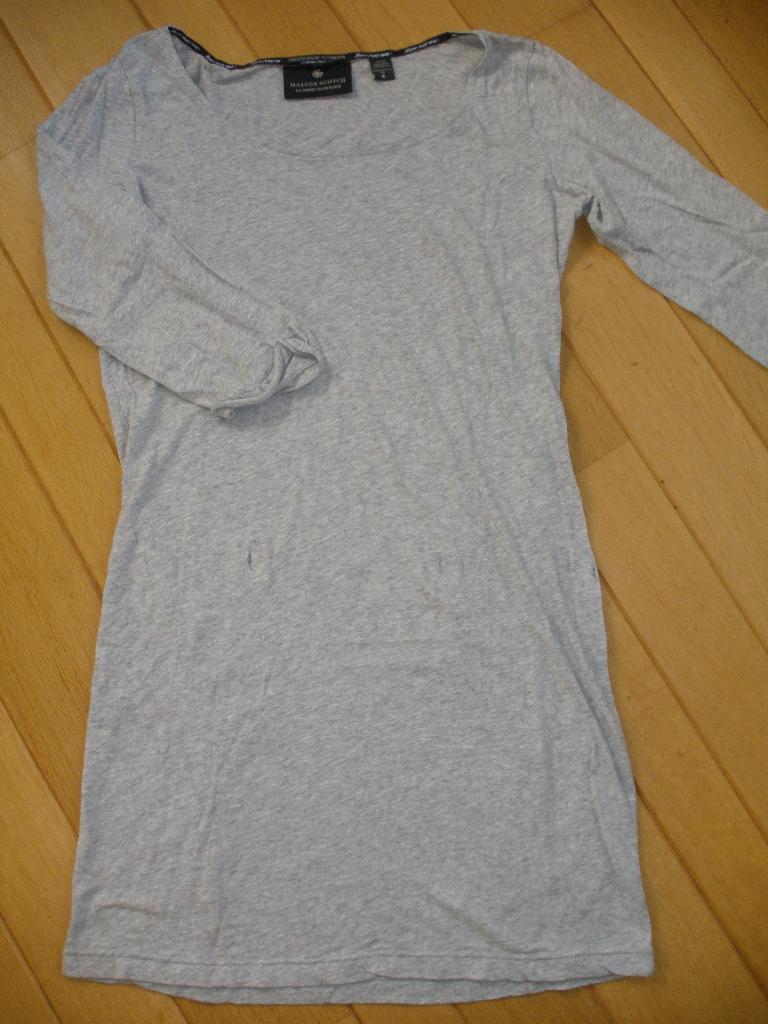 MAISON SCOTCH t- shirt jurk licht grijs maat 44 - maat XXL, Maat 42/44 (L), Zo goed als nieuw, Grijs, Boven de knie
