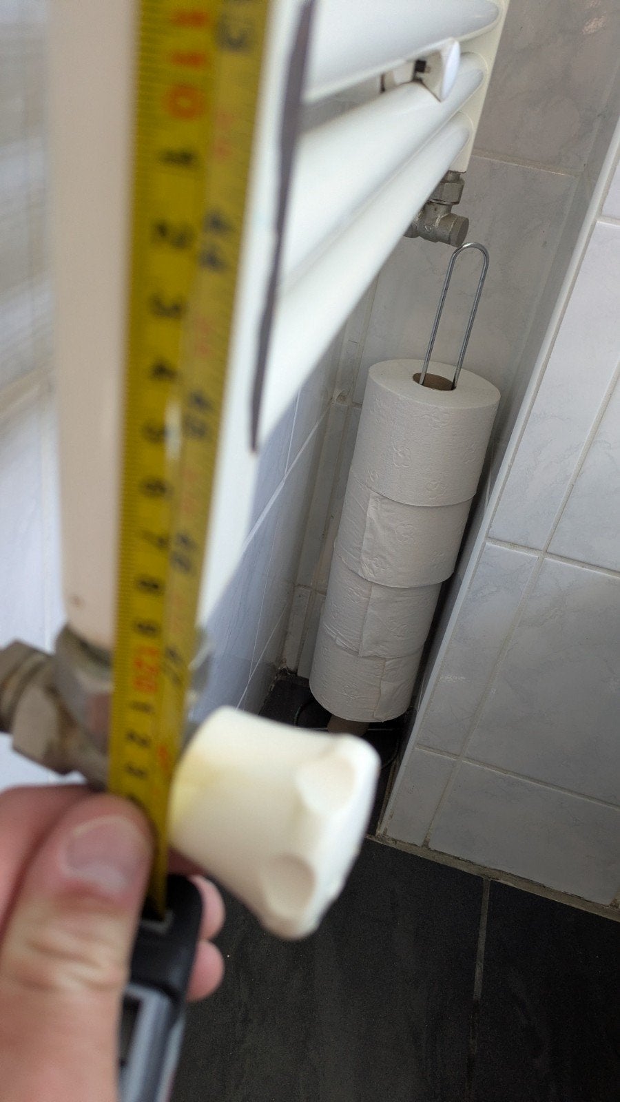 Witte badkamer handdoekradiator (gebruikt), Ophalen, Gebruikt