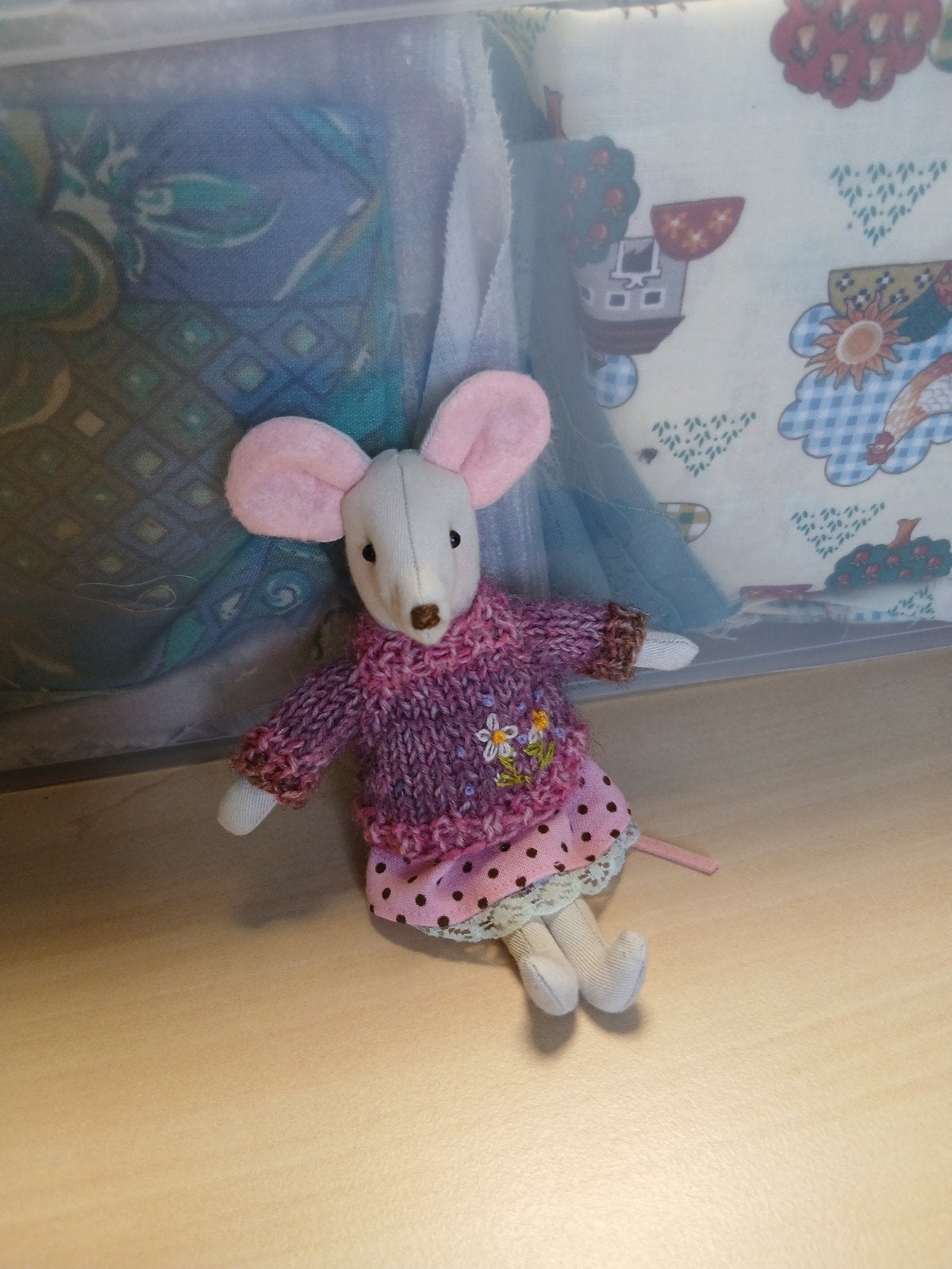 Handgemaakte Grote Zus Muis ( Maileg lookalike)- 13 cm, Kinderen en Baby's, Ophalen of Verzenden, Nieuw