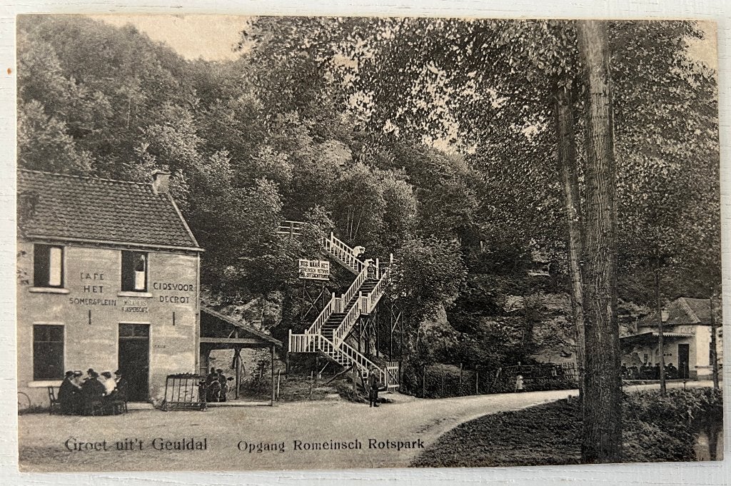 Oude Ansichtkaart - Valkenburg - Opgang Romeinsch Rotspark, Ophalen of Verzenden, Voor 1920, Gelopen, Limburg