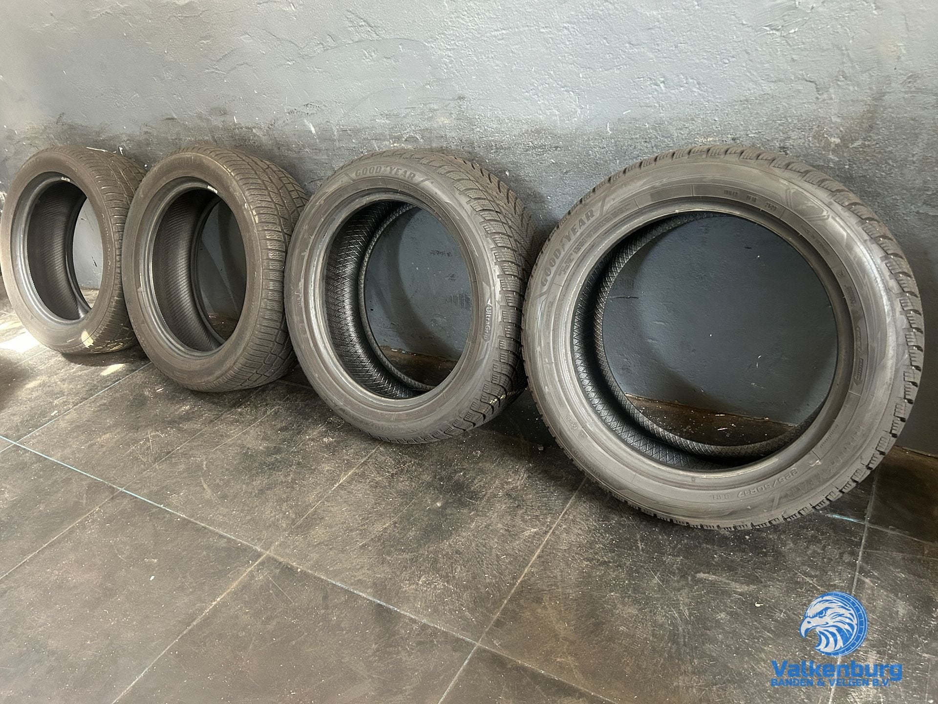 7mm! Winterbanden 225/50R17 Goodyear Continental, Gebruikt, -, -, 17 inch