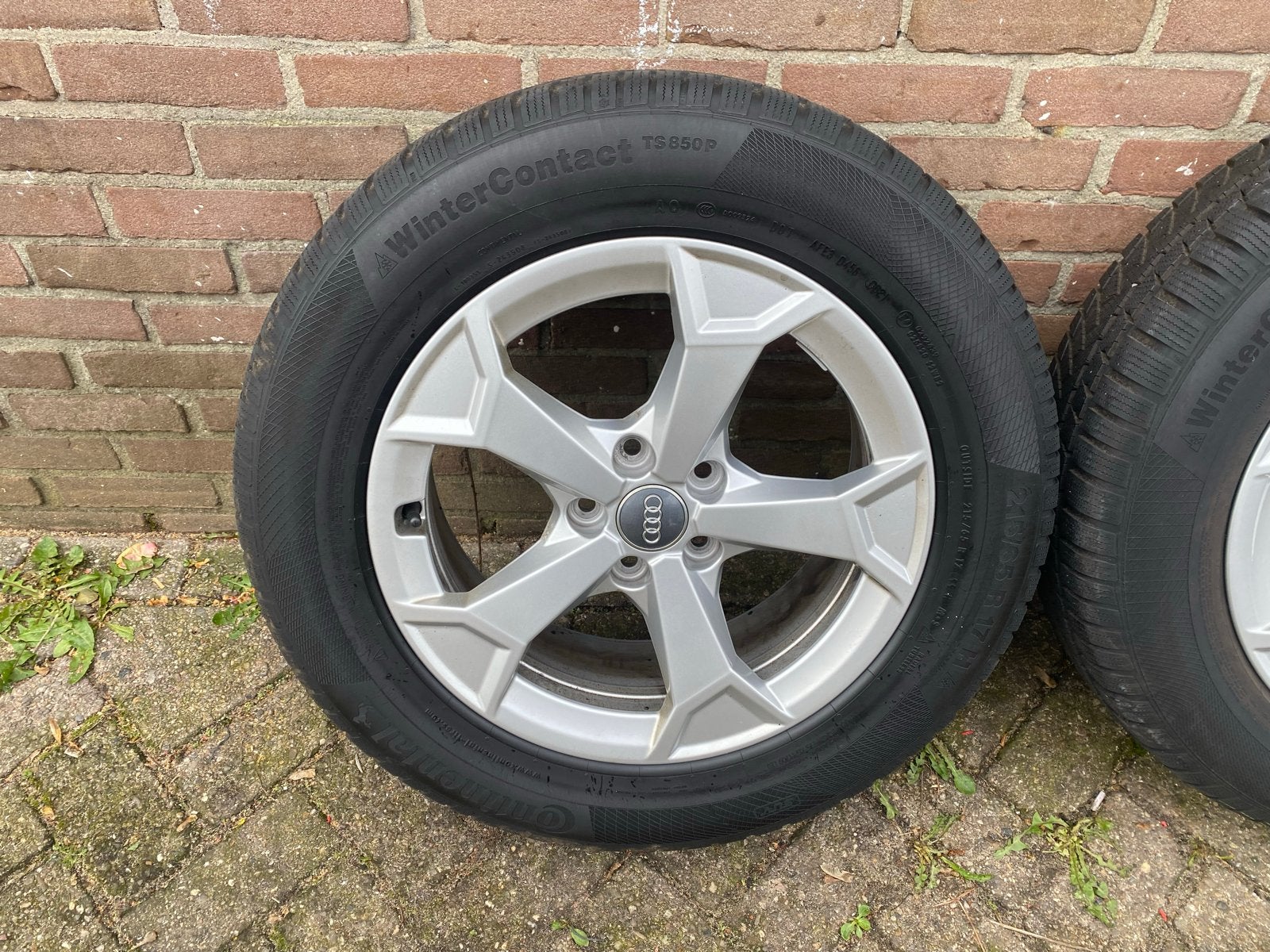 Audi Winterbanden met Velgen - Continental WinterContact, Auto-onderdelen, Banden en Velgen, Ophalen, Banden en Velgen, 17 inch