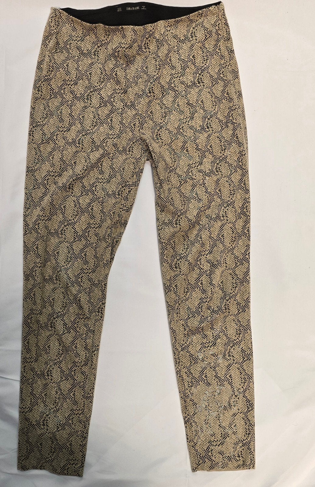 Legging, Broek Slangenprint, Zara Basic, Ophalen of Verzenden, Zo goed als nieuw, Zwart, Legging