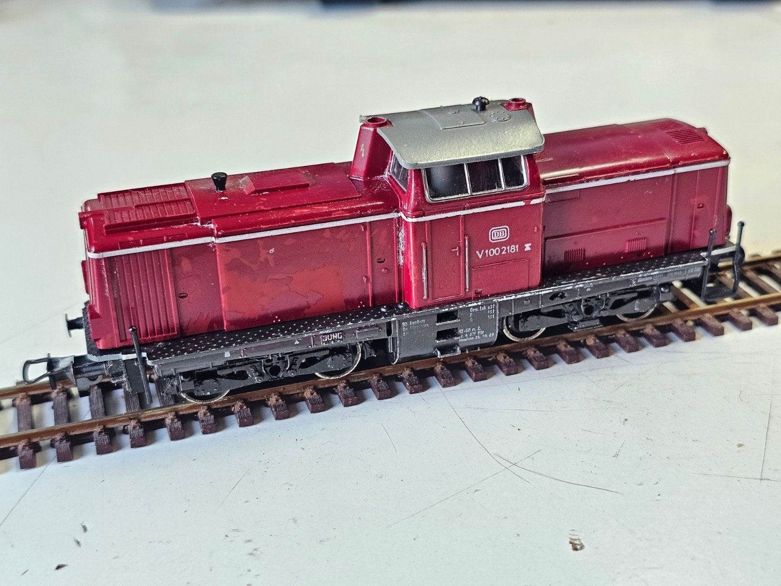 Fleischmann HO V100 Diesellocomotief - Getest, Gebruikt, Fleischmann, Ophalen of Verzenden, Analoog