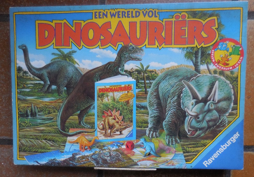 Een Wereld vol Dinosauriërs, Drie of vier spelers, Ophalen, Gebruikt, Ravensburger