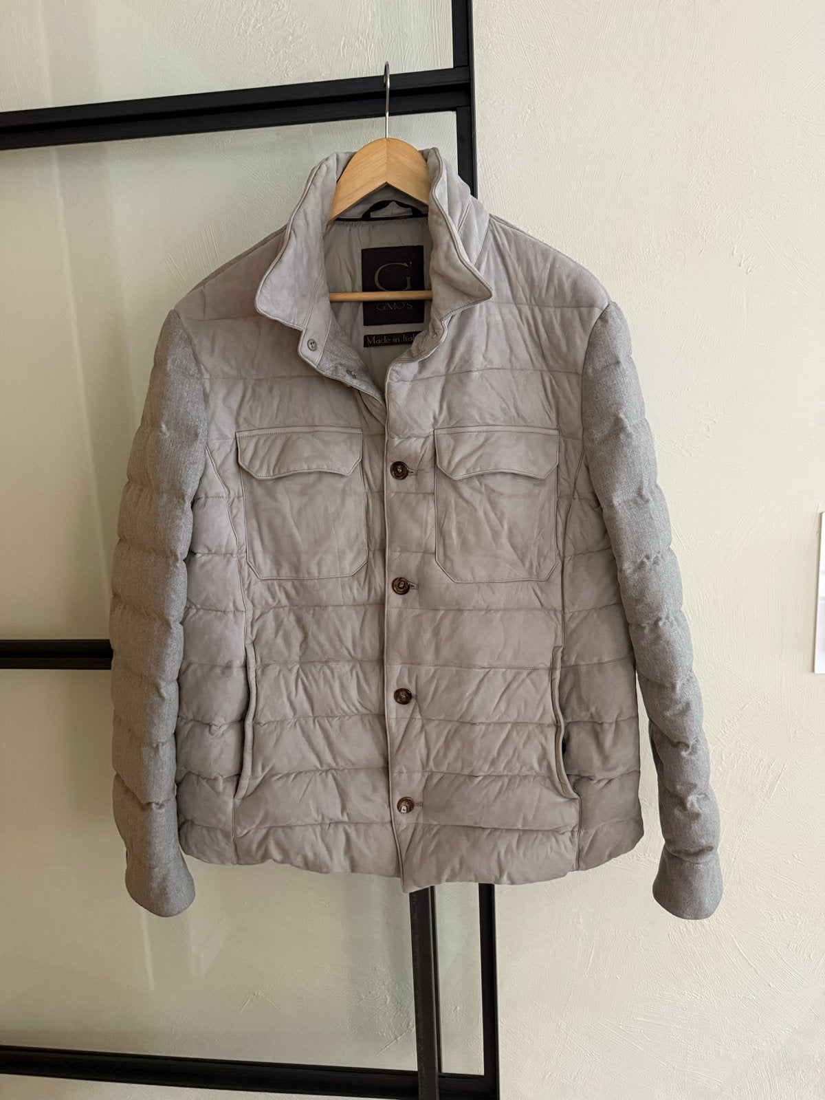 Gimo's Heren Jas - Hoogwaardig Italiaans Design, Kleding | Heren, Ophalen of Verzenden, Zo goed als nieuw, Maat 52/54 (L), Grijs