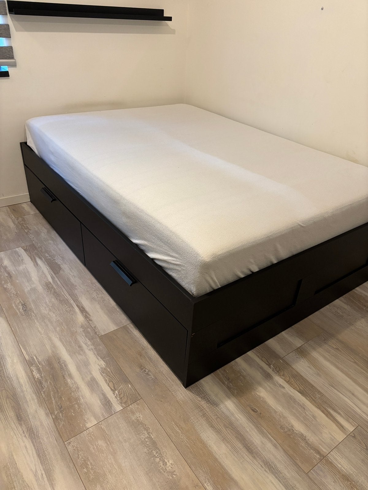 Ikea bed 140 brimnes, Ophalen, 70 tot 85 cm, Zo goed als nieuw, Matras